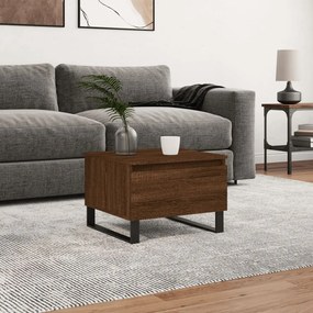 Tavolino Da Salotto Rovere Marrone 50x46x35cm Legno Multistrato /