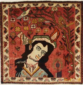 Gashghai Tappeto 60x60 (Iran) Annodato A Mano