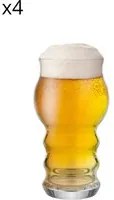 Set calici birra Lager in vetro, 4 pezzi