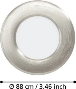 Eglo 901403-Set 3x LED faretto da incasso FUEVA LED/3,7W/230V Ø 8,8 cm cromo