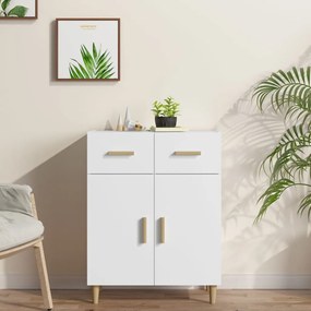 Credenza Bianca 69,5x34x89 Cm İn Legno Multistrato /