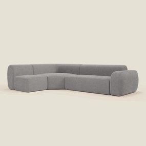 BonBon divano angolare componibile e modulare - tessuto smacchiabile T23 grigio