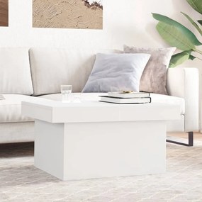 Tavolino Da Salotto Bianco 100x55x40 Cm İn Legno Multistrato /