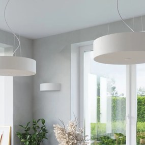 Lampada da soffitto bianca con paralume tessile ø 90 cm Herra - Nice Lamps
