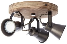 Brilliant - Faretto SEED 3xGU10/5W/230V nero/marrone