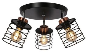 Plafoniera in metallo nero Glob - Candellux Lighting