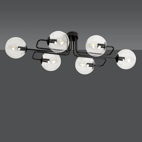 Lampadario da soffitto BRENDI 6 in acciaio e vetro 6xE14