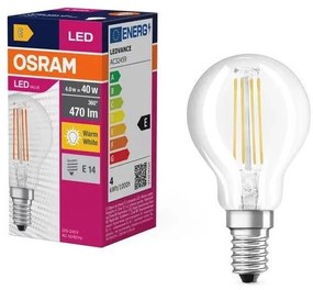 Lampadina LED FILAMENT P40 E14/4W/230V 2700K - Osram
