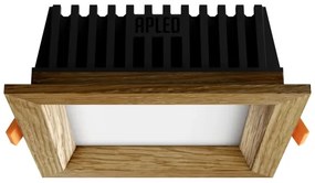 APLED - Lampada LED SQUARE WOODLINE LED/6W/230V 4000K 12x12 cm quercia legno solido