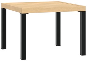 Tavolino giardino nero 55x55x39,5cm acciaio verniciato polvere