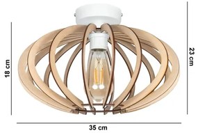 Surface-mounted lampadario EARTH 1xE27/60W/230V bianco/beige