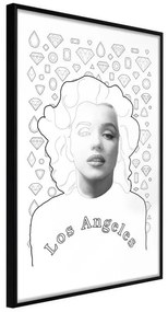 Poster  Marilyn in Los Angeles  Cornice Quadri Cornice nera, Larghezza x Altezza Home decor 20x30