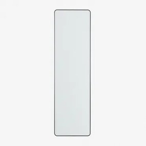Specchio da parete rettangolare in alluminio (35x120 cm) Sadint Nero - Sklum
