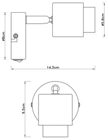 Globo 54031-1 - Faretto da muro JORNA 1xE27/40W/230V