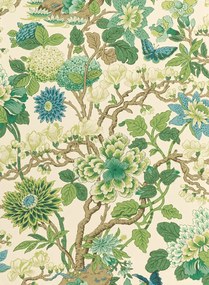 GP & J Baker Tapete Magnolia - Emerald/ Teal
