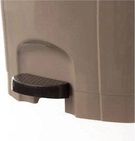 Cestino per la spazzatura marrone in plastica con pedale 30 l – Orion