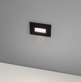 Ges2051- segnapassi in alluminio  nero e vetro ip66 led 3000-4000-6...