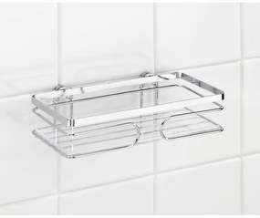 WENKO 20409100-Mensola PREMIUM in acciaio inossidabile 24x13,5 cm inox/argento