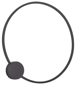 Lampada da parete di design nera 67 cm con LED integrato dimmerabile a 3 fasi - Anello