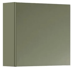 Pensile bagno Pixel laccato opaco verde salvia, 1 anta apertura da sinistra P 17 x L 40 x H 40 cm