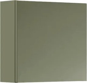 Pensile bagno Pixel Plain laccato opaco verde salvia, 1 anta apertura da sinistra P 17 x L 40 x H 40 cm