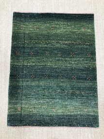 Loribaft Tappeto 90x120 Verde (Iran) Annodato A Mano