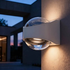 Applique LED 12W Bidirezione Curvo IP65 con LED Bridgelux - Bianca