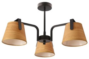 Lampadario a sospensione con supporto rigido AMBERG 3xE14/40W/230V marrone