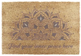 Zerbino in fibra di cocco 40x60 cm Find Your Inner Peace - Artsy Doormats