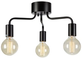 Plafoniera nera con paralume in metallo 38x38 cm Avery – Markslöjd