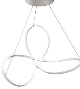 Lampadario LED moderno SMILLA bianco Ø60cm, luce naturale 4800 lumen