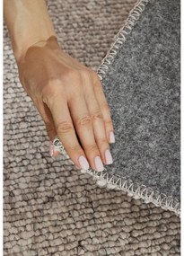 Passatoia grigia/color crema lavabile 80x240 cm Rocco Dark Cream – Elle Decoration