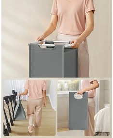 Cesto portabiancheria REX bianco/grigio