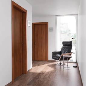 Porta interna a battente per bed & breakfast Tuscan Hills in MDF colore noce, L 90 x H 210 cm, apertura a sinistra