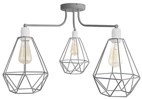 Lampadario KARO 3xE27/15W/230V grigio