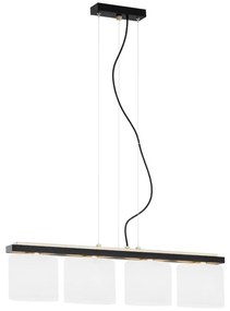 Argon 1814 - Lampadario a sospensione con filo CANOA 4xE27/15W/230V nero