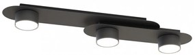 Lampada da soffitto in acciaio STILO 3 nera da interno 3xGX53 Colore del corpo Nero