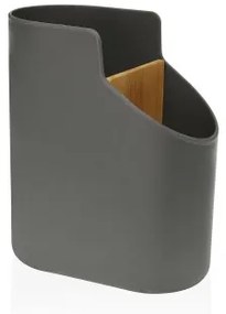 Contenitore per Utensili da Cucina Versa Grigio 8,5 x 17,6 x 15 cm ABS Bambù