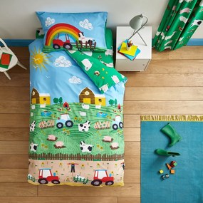 Set copripiumino e federa da bambini per culla 120x150 cm Farmyard Animals – Catherine Lansfield