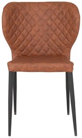 Sedie da pranzo marrone cognac in un set di 4 pezzi Pisa - House Nordic