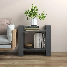 Libreria/divisorio grigio 60x35x57 cm in legno massello di pino