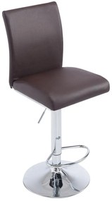 Sgabello Bar Köln Regolabile İn Ecopelle Con Poggiapiedi Ergonomico / Braun