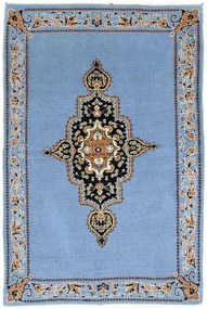 Ghom Tappeto persiano 160 x 110 Blu (Iran) Annodato A Mano