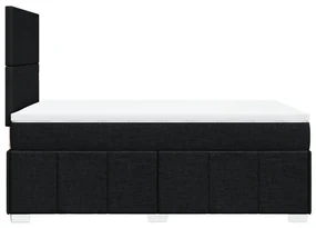 Giroletto a molle con materasso nero 120x200 cm in tessuto