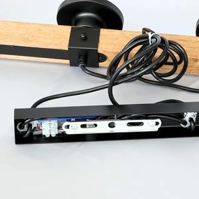 Brilagi - Lampadario a sospensione su cavo VISTA 4xE27/60W/230V rovere