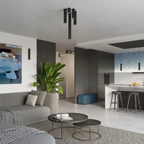 Lampadario nero Gleam – Sollux