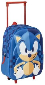 Trolley per la Scuola Sonic Azzurro 25 x 31 x 10 cm