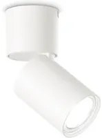 Plafoniera Moderna Toby Metallo Bianco 1 Luce Gu10 7W 3000K Luce Calda