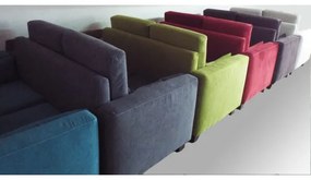 Divano in tessuto antimacchia KENNEDY 2 posti L140xP80xH90 CHOCO
