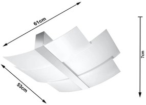 Plafoniera da soffitto in Acciaio e Vetro CELIA 3xE27 da interno